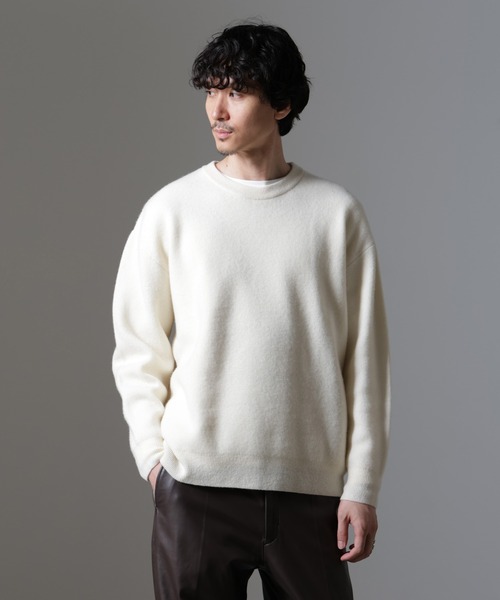 セール】AQUA ウールカシミヤクルーネックプルオーバー（ニット