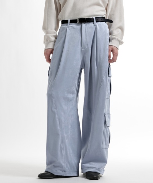SET UP対応】LUXEレザーカーゴパンツ(HARE)（カーゴパンツ）｜HARE