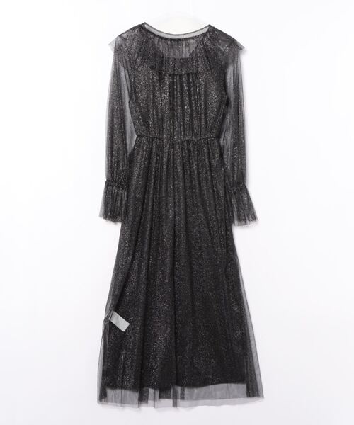 Ameri（アメリ）の「GLITTER FRILL COLLAR DRESS（ワンピース）」 - WEAR