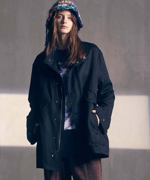 UNISEX》Lyocell Twill Chambray Prime-Over Middle Mods Coat