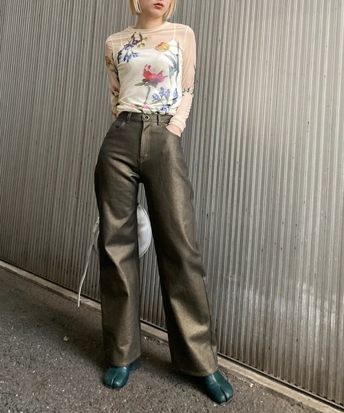 SOFIA SHEER CUT TOP（Tシャツ/カットソー）｜Ameri（アメリ）の