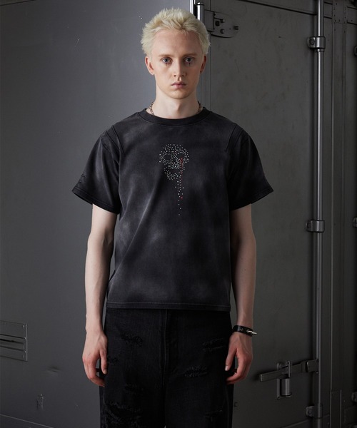 GRANCY（グランシー）の「【GRANCY】Skull Rhinestone Design T-shirt