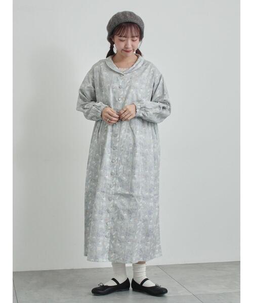 LIBERTY】Koh & Eito柄ビエラワンピース（ワンピース）｜TSUHARU by