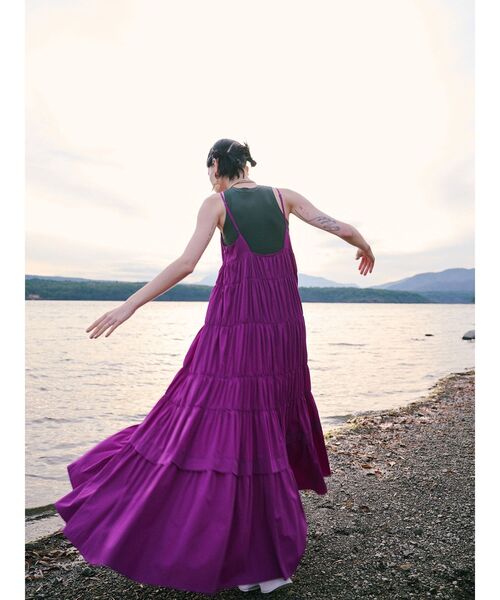 UN3D.」 キャミソールワンピース 36 パープル レディース 中古・古着