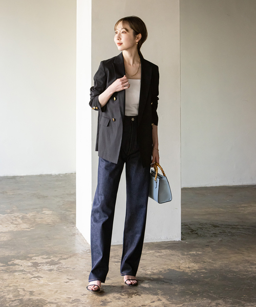 Noble（ノーブル）の「《追加》麻ストレッチピークドラペルダブル