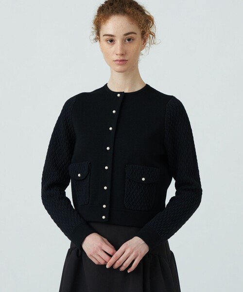 BALLSEY（ボールジィ）の「ウールコットンパールコンビ クルーネック