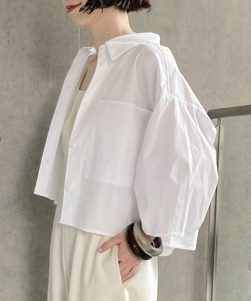 IENA（イエナ）の「maison FABRICA クロップドシャツ（シャツ/ブラウス