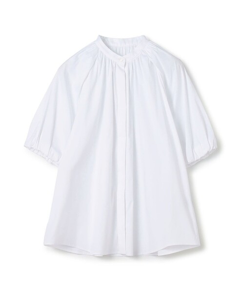 ストレッチブロード パフスリーブブラウス（シャツ/ブラウス