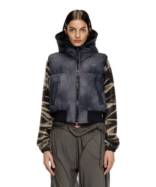 DIESEL（ディーゼル）の「レディース ダウンベスト フーディー（ダウン