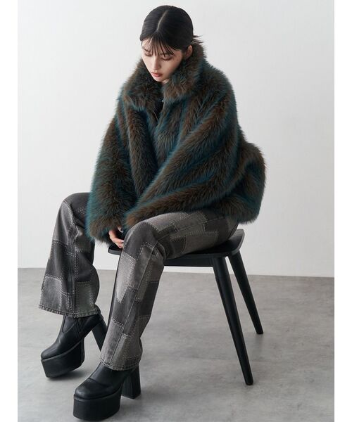 セール】MIXフェイクファーブルゾン（ブルゾン）｜MURUA（ムルーア）の