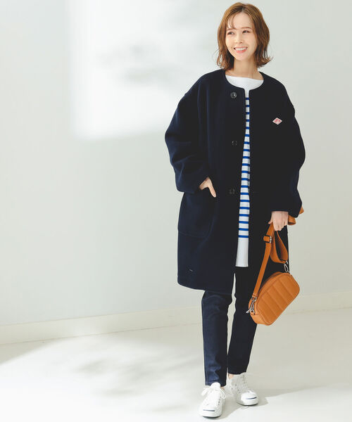 DANTON（ダントン）の「DANTON / ウール パイル コート（ノーカラー