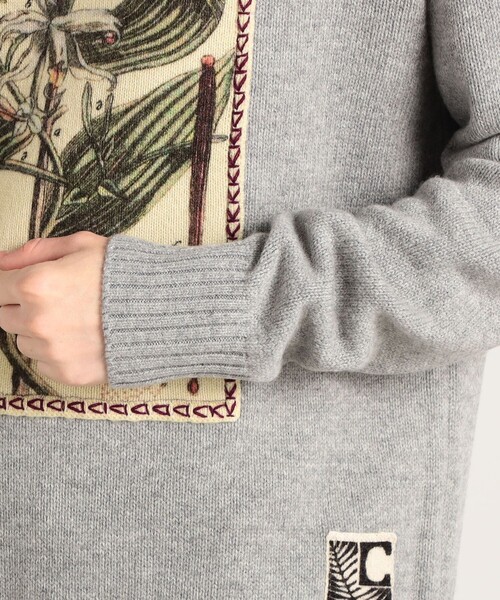 caban（キャバン）の「□CABaN ウールカシミヤ アートフレーム クルー