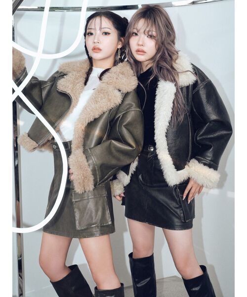 MURUA（ムルーア）の「ヴィンテージライクショートフェイクムートン