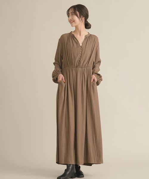 セール】『スタッフ企画』切替ギャザーフレアワンピース（ワンピース