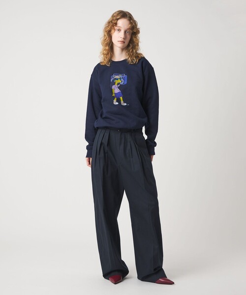 6(ROKU)＞タック パンツ ネイビー（スラックス）｜6（ロク）の