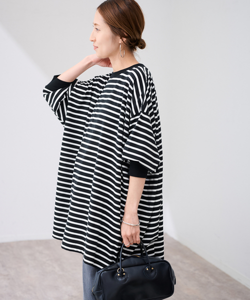 onit/オニット 別注OVERSIZE ボーダーロングスリーブ（Tシャツ