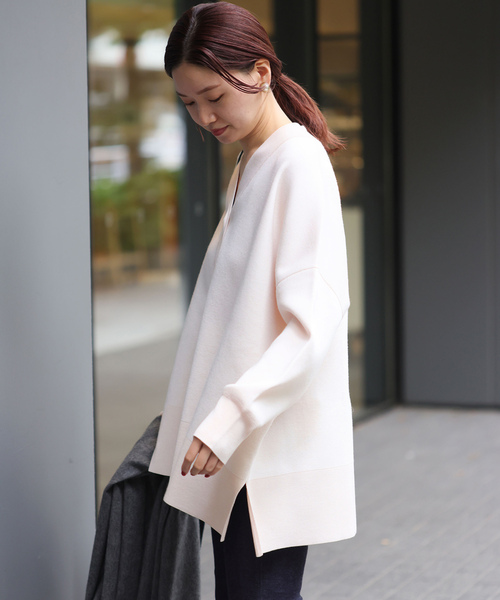 IENA（イエナ）の「スーパーファインスムースポンチョカーディガン