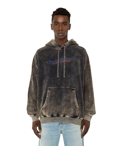 DIESEL（ディーゼル）の「メンズ スウェット パーカー テディー素材
