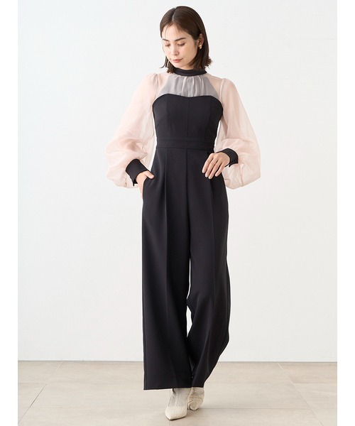 SNIDEL（スナイデル）の「シアーTOPSベアオールインワン（パンツドレス