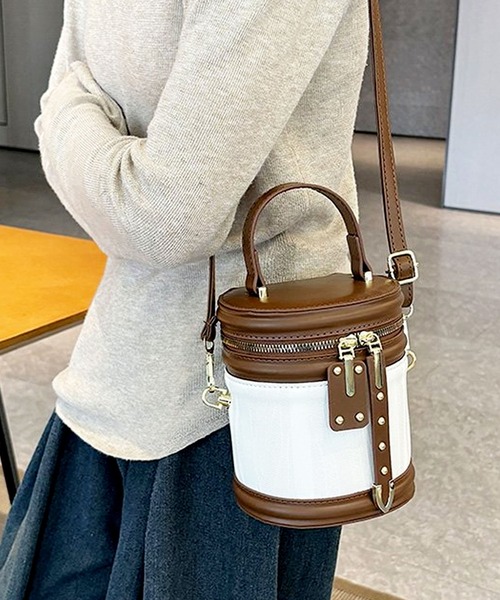 セール】【2WAYショルダー付】 レザータッチコンパクトバニティバッグ