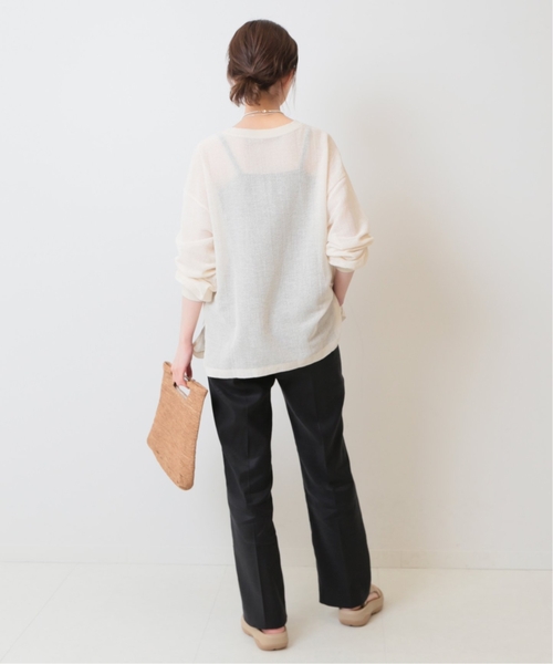 追加》リネンピンタックセミフレアパンツ（その他パンツ）｜SLOBE IENA