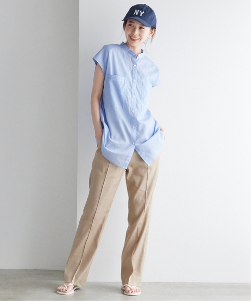 追加》リネンピンタックセミフレアパンツ（その他パンツ）｜SLOBE IENA