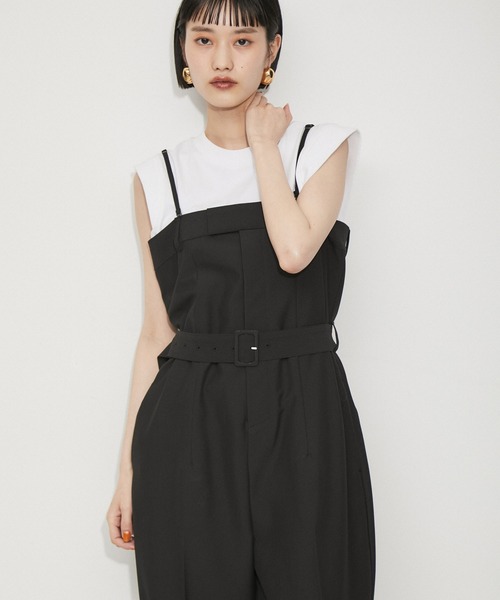 ADAM ET ROPE'（アダムエロペ）の「ベルテッドベアロンパース（つなぎ