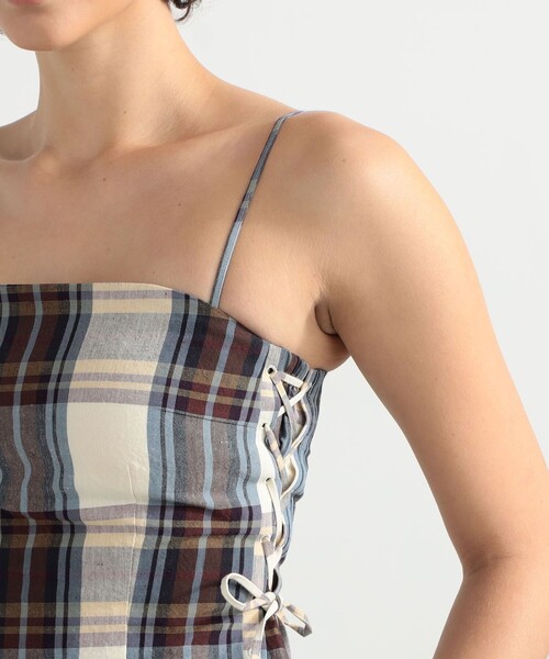 BACCA（バッカ）の「サマーチェック レースアップビスチェ（シャツ