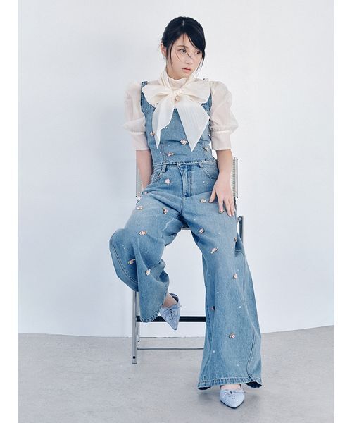 WEB限定00サイズ】[L.B CANDY STOCK]バリエーションビジューデニム