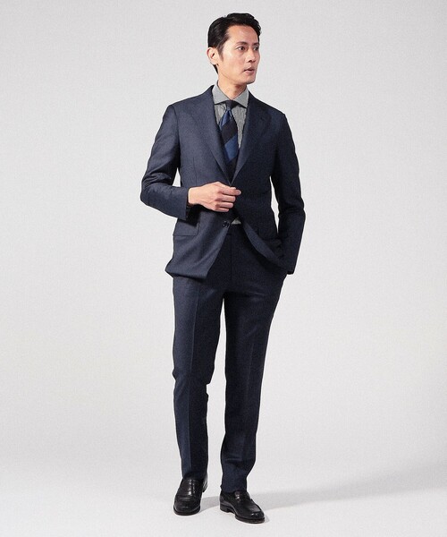 セール】Super150'sウールツイル 段返り3Bスーツ TROFEO ERMENEGILDO