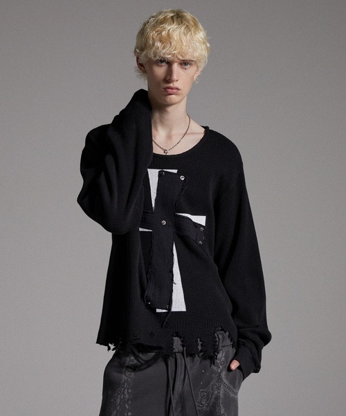 GRANCY（グランシー）の「【GRANCY】Cross Patch Damaged Thermal