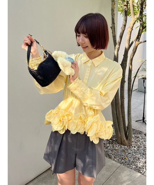 ホイップフリルヘムブラウス（シャツ/ブラウス）｜LILY BROWN（リリー