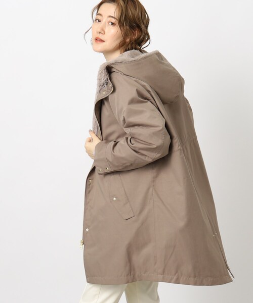 grove（グローブ）の「◇3WAYフェイクファーライナーモッズコート【S