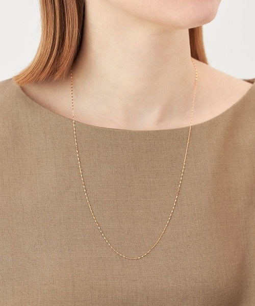 K10ピンクゴールド チェーンネックレス (60cm)（ネックレス）｜4