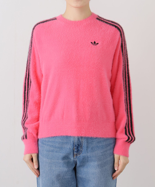 adidasルシッドピンク アディダス アディカラー ホリデー ニット