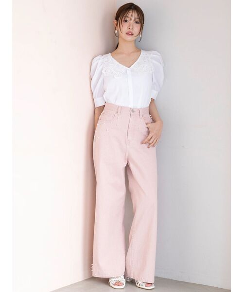 パールデニムパンツ（デニムパンツ）｜MERCURYDUO（マーキュリーデュオ