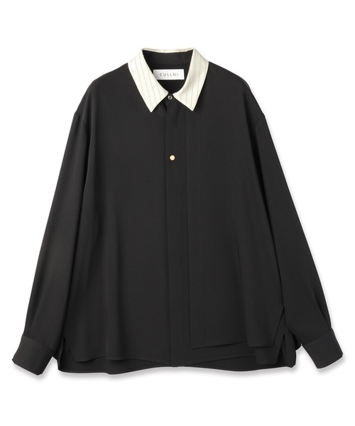 CULLNI（クルニ）の「Stripe Collar Double Cloth Asymmetrical