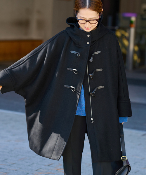 FRAMeWORK（フレームワーク）の「メルトンダッフルポンチョコート