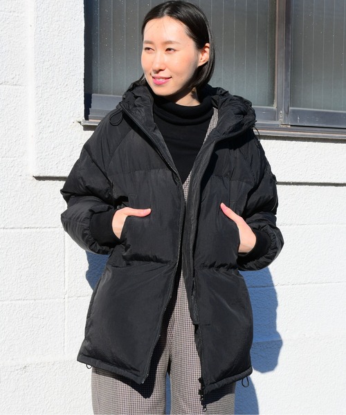 Johnbull（ジョンブル）の「ブラックビッグシルエットコート（ダウン