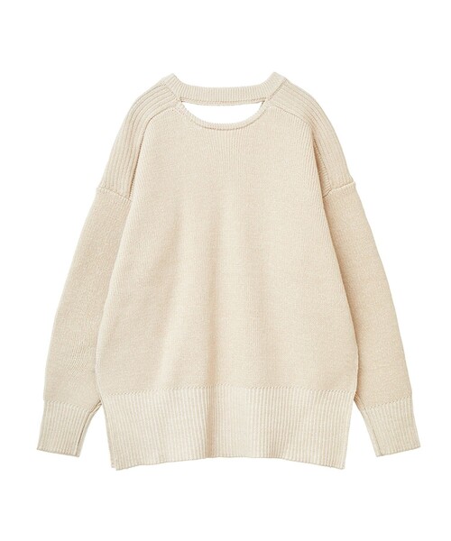 CLANE（クラネ）の「【CLANE/クラネ】W FACE CUT NECK WIDE KNIT TOPS
