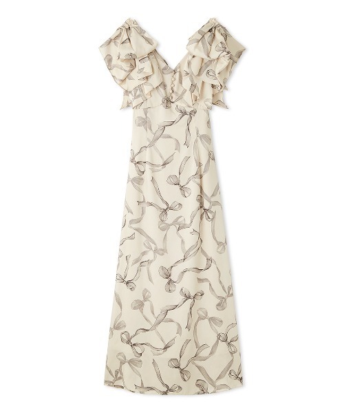 SNIDEL（スナイデル）の「リボンスリーブデザインワンピース