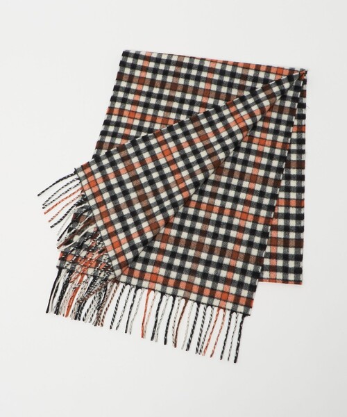 セール】【別注】＜Joshua Ellis＞ブラウンチェック マフラー