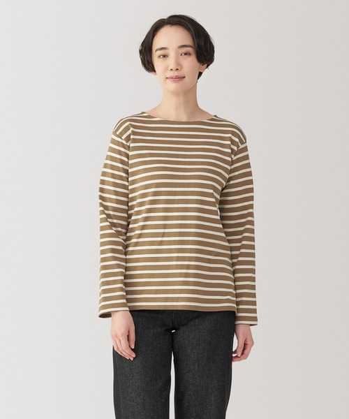 婦人 太番手ボートネック長袖Tシャツ（Tシャツ/カットソー）｜無印