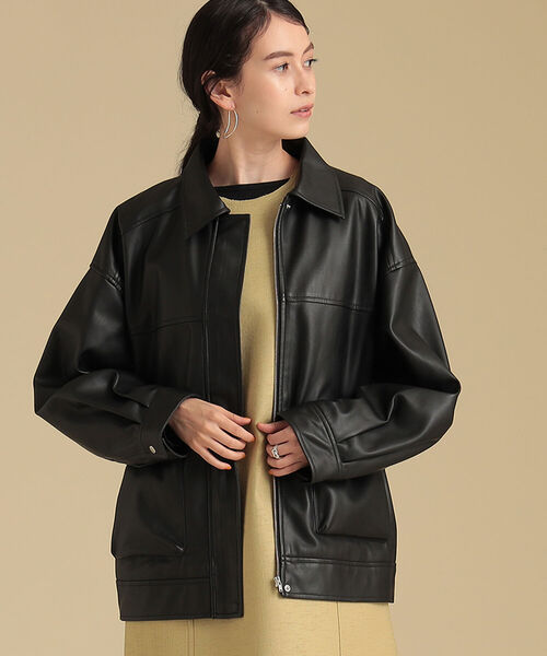 Ray BEAMS（レイビームス）の「Ray BEAMS / フェイク レザー ブルゾン