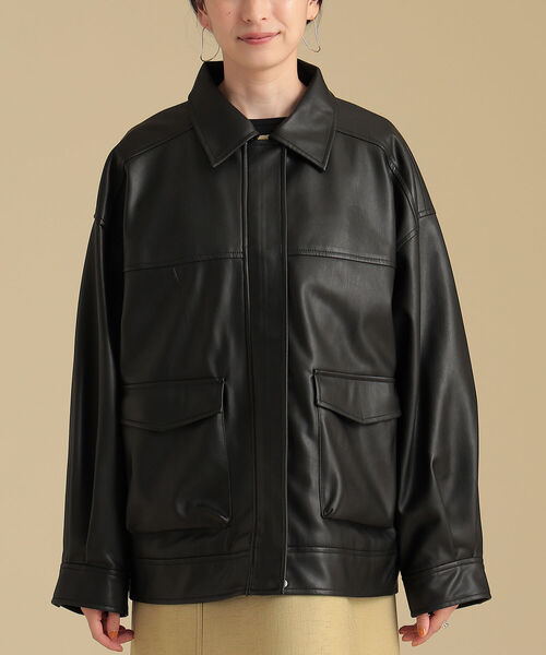 Ray BEAMS（レイビームス）の「Ray BEAMS / フェイク レザー ブルゾン