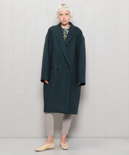 ATON（エイトン）の「＜ATON＞BOUMOU MELTON CHESTER COAT/コート