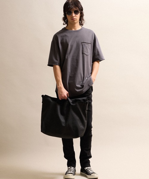 CANVAS 2WAY HANDLE FLAP SHOULDER BAG / LARGE / コットン キャンバス