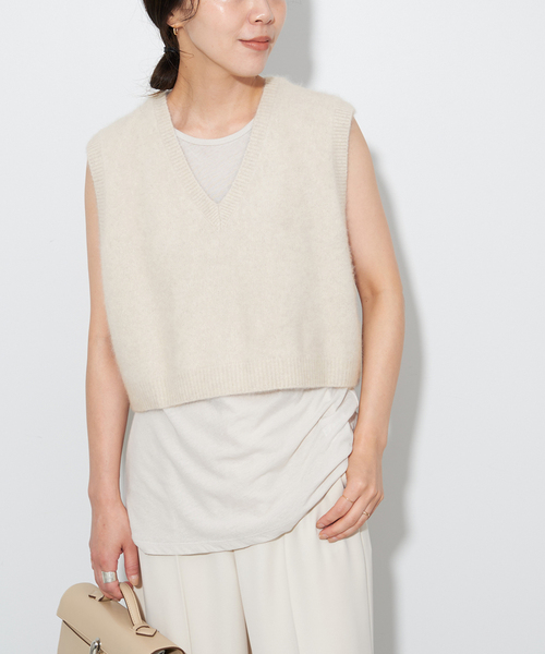 plage（プラージュ）の「Cashmere Mix Fur ベスト（ベスト）」 - WEAR