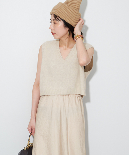 plage（プラージュ）の「Cashmere Mix Fur ベスト（ベスト）」 - WEAR