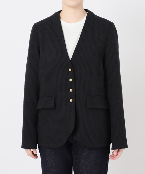 SLOBE IENA（スローブイエナ）の「ループツイードVネックジャケット